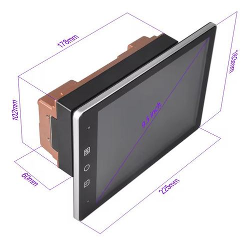 Radio Auto 2 Din Android 9,5 Puldadas Wifi Rotacion 360 Touch Playstore 1 Ram 16 Gb Rom Gps