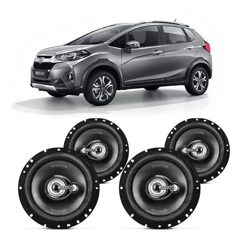 Auto Falante Honda Wr-v 2017 A 2020 Bravox 240w Rms 4 Portas