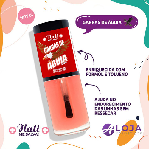 Imagem 5 de 10 de Kit Esmaltes Fortalecedor Nati Me Salva Completo +necessaire