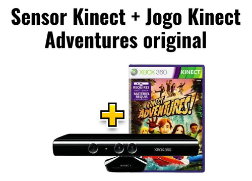 Sensor Kinect + Jogo Kinect Adventures Original Xbox 360