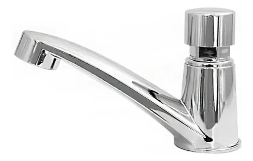 Torneira Lavatorio Banheiro Automatica Pressmatic Compact Acabamento Cromado Cor Prateado Temporizada Econômica Bancada Pia Mesa Cuba Economia De Água Local Público