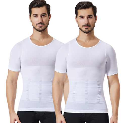 2 Pack Faja Hombre Camiseta Reductora Modeladora De Postura