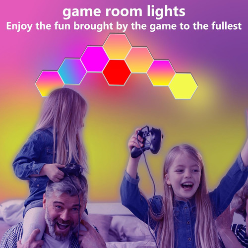 Luces De Pared Hexagon Zwzasm Rgb, Luces De Panel Led Inteli