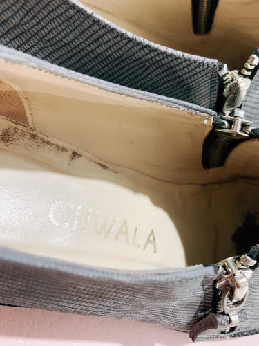 Zapato Botineta Cuero Tramado