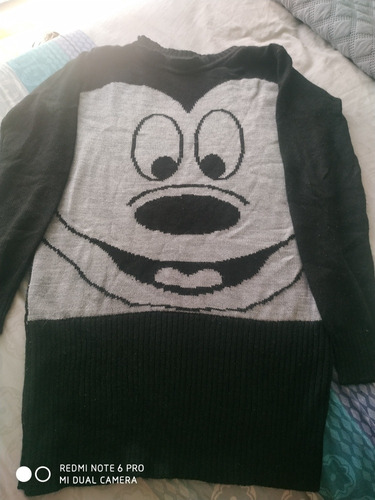 Buzo Sweater Largo De Lana - Talle M - Mickey