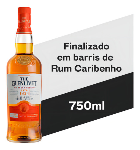Whisky Glenlivet Caribbean Reserve Single Malt 750ml