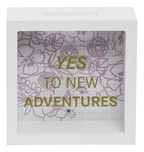 Yes To New Adventures Hucha De Madera, Color Blanco