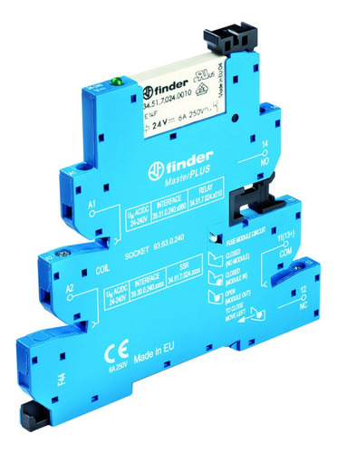 Rele Interface Serie 39c Zocalo 1 Inv 6a 24240vac/dc Finder