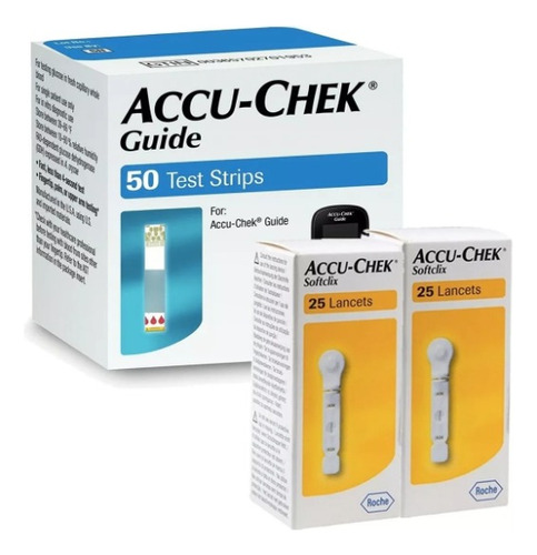 Kit Accu Check Guide 50 Tiras Y 50 Lancetas