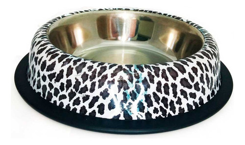 Comedero Acero Inoxidable Animal Print Cebra Nº4 22 Cm