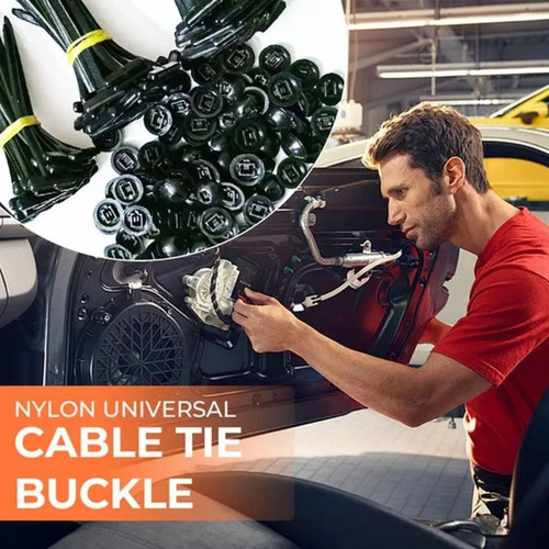 100x Cable Ties, Fivela Universal De Nylon