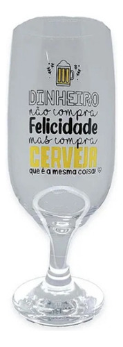 Taça Felicidade Igual A Cerveja 300ml- Allmix