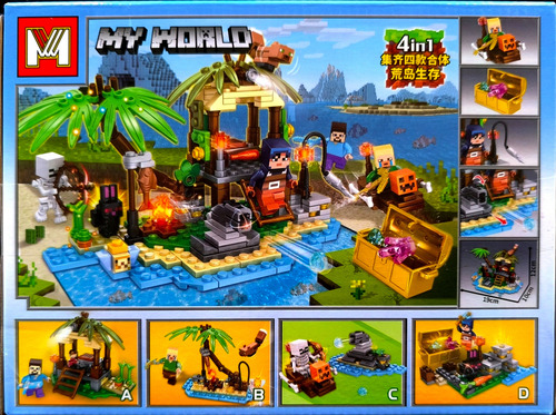 My World Bloques Para Armar Pack X 4 Sets Mg1138 342pz 342 My World