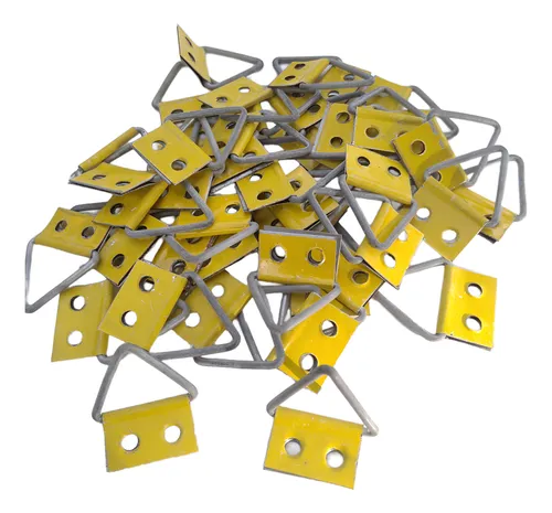comprar Ganchos Ojete Triangular #1  Amarillo Cuadros 1x2 Cm 11 Unid