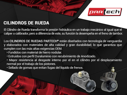 Cilind P/rueda Tras Der Partech Ram 3500 Van V8 5.2l 99 A 03