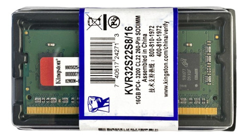 Memoria Ram Ddr4 Laptop 16gb Kingston 3200mhz