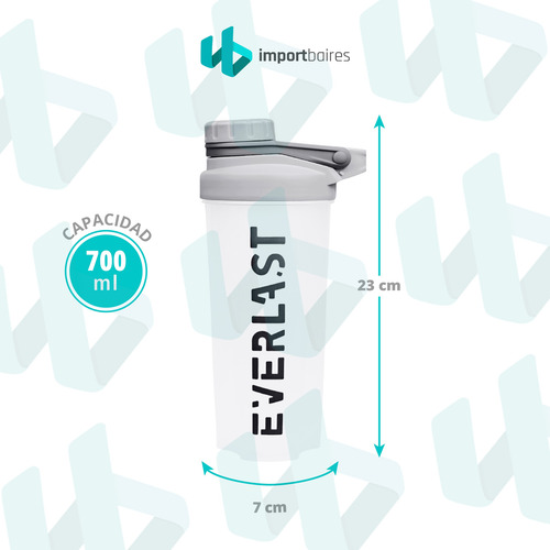 Imagen 4 de 10 de Shaker Premium Everlast Vaso Batidor Para Proteínas Free Bpa