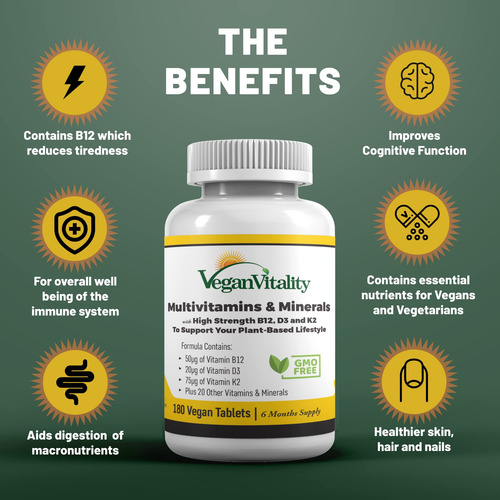 Vegan Vitality Multivitamínico Y Complejo Setas