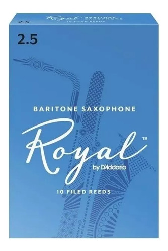 Dd Woodwinds Caña de Saxo Barítono Nro 2.5 Rico Royal Rlb1025 (10 piezas)