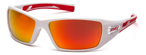 Gafas De Seguridad Pyramex Safety, Lente Espejado Rojo Fuego