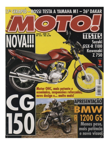 Moto! N°110 Suzuki Gsx-r 1100 Kawasaki Z 750 Honda Cg 150