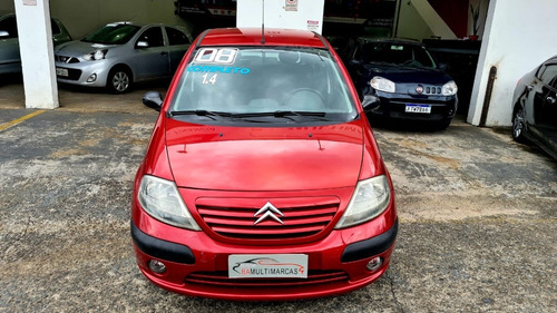 Citroen C 3 Glx 1.4 Completo - Ano 2008 - Flex - Vermelho