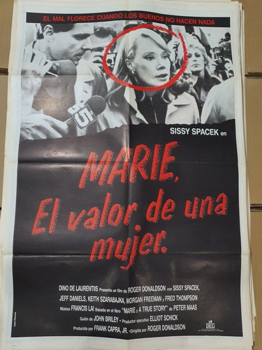 Afiche De Cine Original 1148- Marie- El Valor De Una Mujer