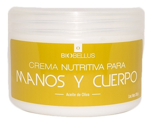 Crema Manos Y Cuerpo Nutritiva Oliva Biobellus 250ml Full