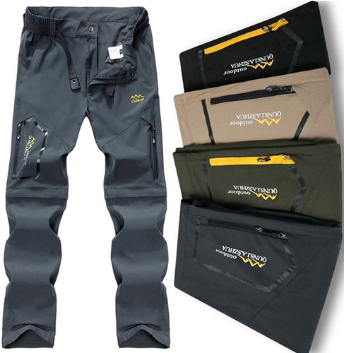 Pantalón Hombre Impermeable Trekking Montaña Viaje Turismo