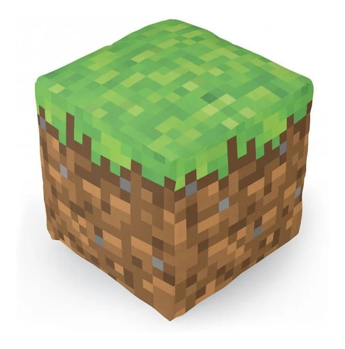 Peso De Porta Minecraft Cubo Acabamento Fosco Cor Marrom