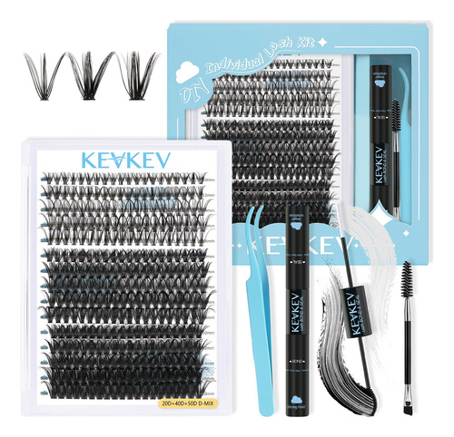 Kevkev Kit De Extensiones De Pestanas De 300 Piezas, Kit De