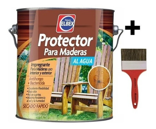 Protector De Maderas Al Agua Elbex 3.6l Caoba Americano