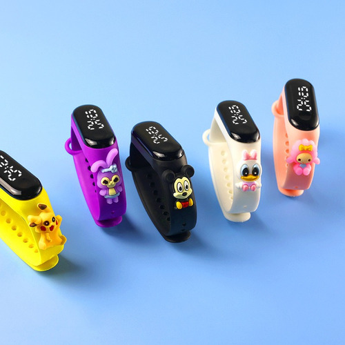 Reloj Infantil Led Pulsera Dibujos Animados Regalo 50 Pz