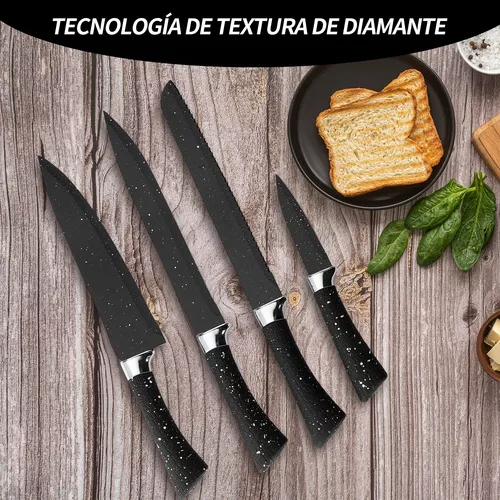 Set De Cuchillos De Cocina Profesional Con Tabla Para Cortar