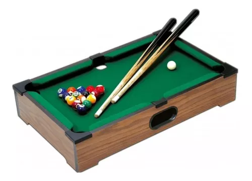 Jogo Sinuca Snooker Mini Mesa Bilhar 51cm Portátil Infantil