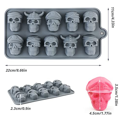 Molde De Silicona Con Forma De Calavera Para Caramelos Duros