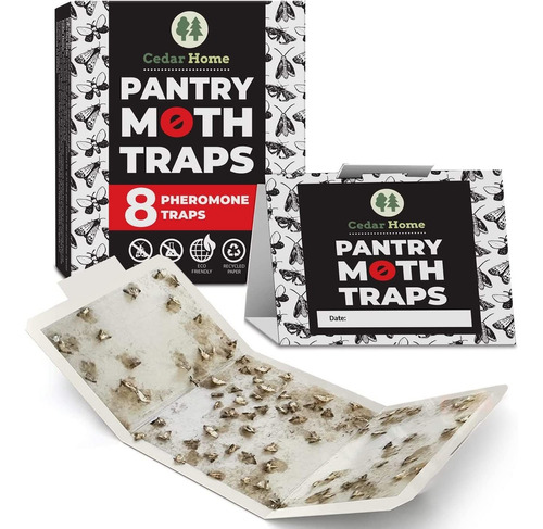 Trampas Para Polillas Pantry, Paquete De 8 Con Feromona...