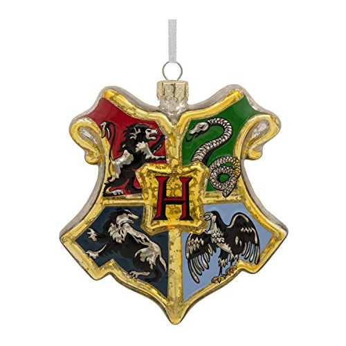 Adorno Navideño Harry Potter Hogwarts Crest, Vidrio So...