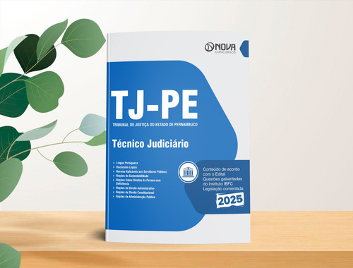 Apostila Tj Pe 2025 - Técnico Judiciário Do Tribunal De Justiça Do Estado De Pernambuco - Editora Nova