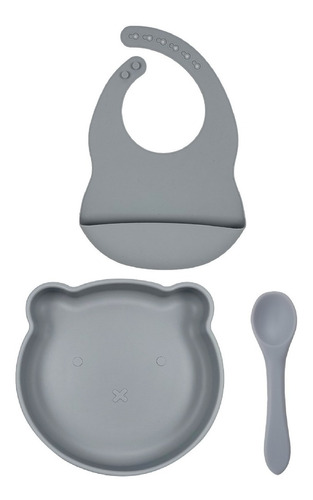 Set Alimentacion Bebe Silicona Premium 3 Productos Flex