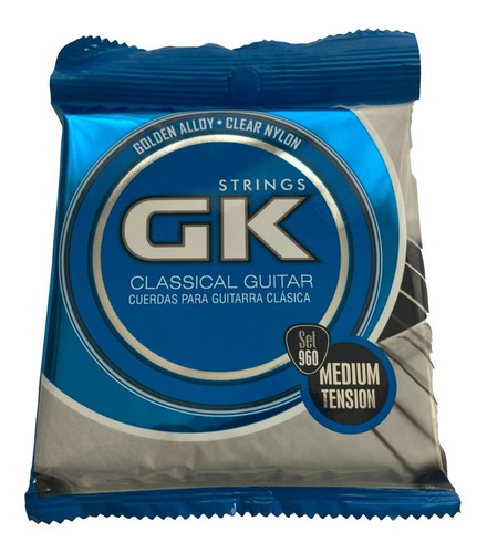 Imagen 3 de 4 de Encordado Guitarra Clásica/criolla Gk-960 Tensión Media
