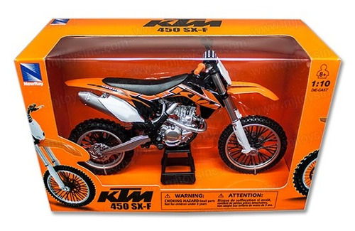 Moto Ktm 450 Sx-f 2013  Escala 1:10  22 Cm De Largo