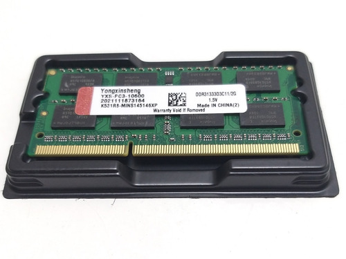 Memoria Ram Para Notebook Drr3 2gb 10600- 1333mhz