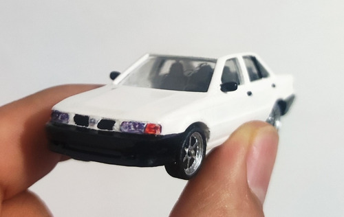Custom Tipo Hotwheels Tsuru Tuneado Blanco Nuevo De Resina Blanco