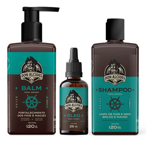 Dol Alcides Calico Jack kit shampoo balm e óleo para barba