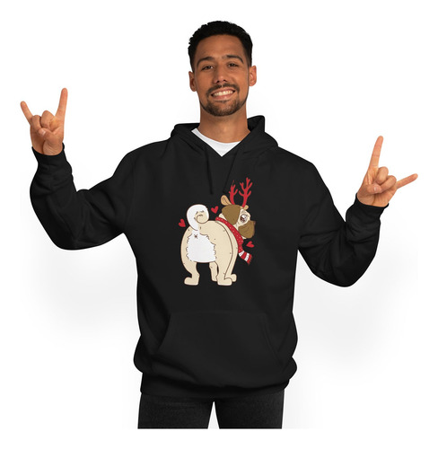 Sudadera Pugcito Navideño Pug Feliz Navidad Hombre Y Mujer