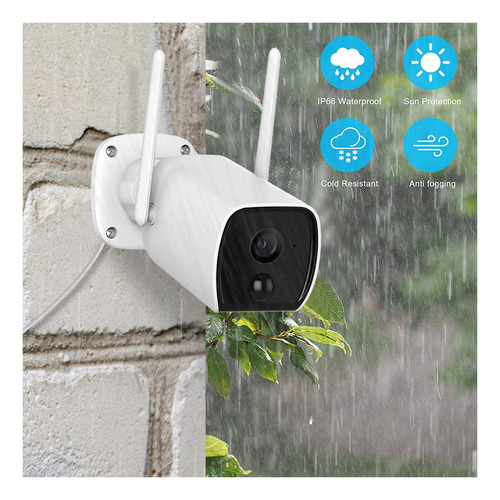 Cámara De Seguridad Inalámbrica 1080p Con Batería Recargable
