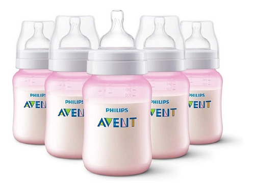 Biberon  Avent Rosas 5 Piezas De 260ml