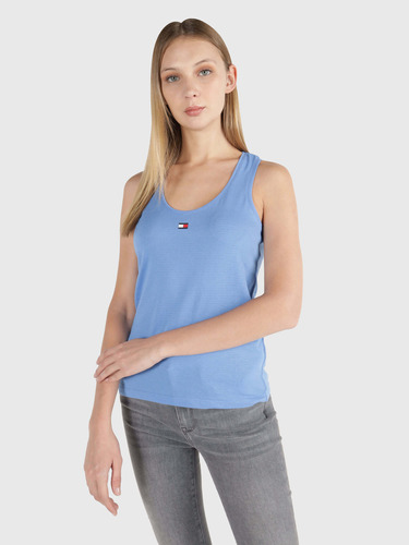 Playera Deportiva De Tirantes De Mujer Azul Tommy Hilfiger