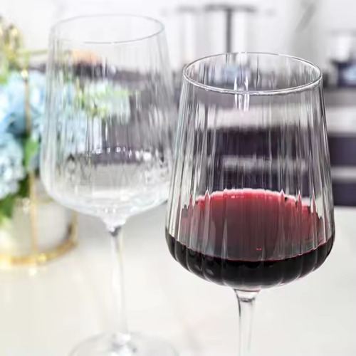 Copa Para Vino Texturizada De Vidrio 510 Ml 6 Pzs Elegante